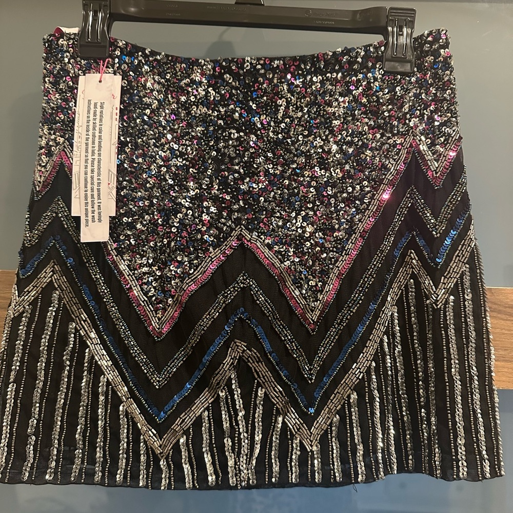 NWT Parker Multicolor Sequin Mini Skirt